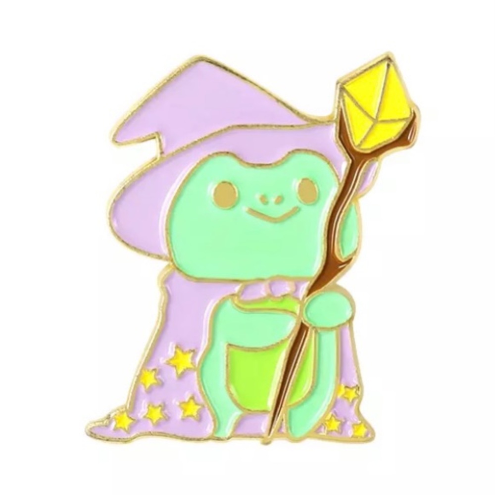 6/$30 Wizard Frog Magician Enamel Pin